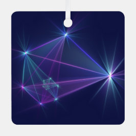 Adorno Metálico Constelación, abstracta fantasía de arte fractal