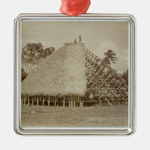 Adorno Metálico Construcción de viviendas en Samoa, c.1875 (foto