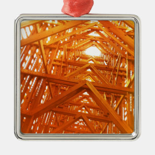 Adorno Metálico Construcción rústica de madera del granero