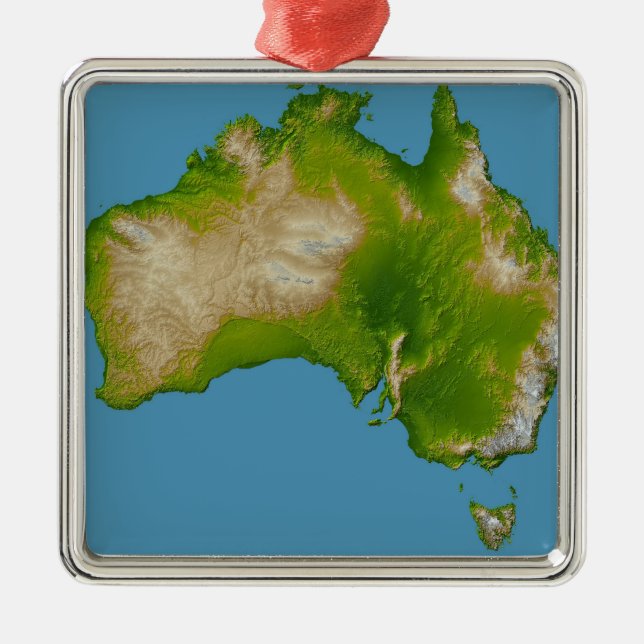 Adorno Metálico Continente de Australia (Frente)
