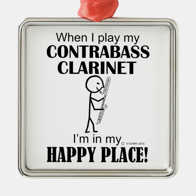 Adorno Metálico Contrabass Clarinet Happy Place (Frente)