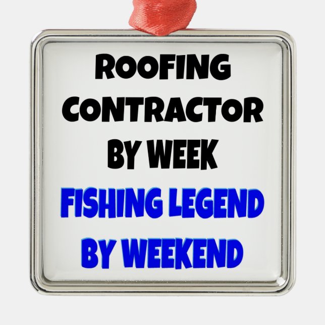 Adorno Metálico Contratista de techo de leyenda de pesca (Frente)