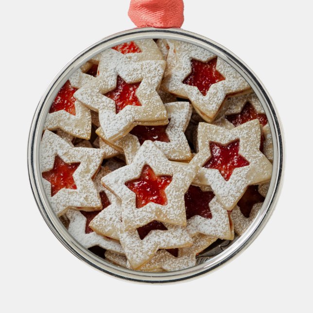 Adorno Metálico Cookies de Navidades de estrellas (Frente)