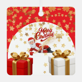 Adorno Metálico Cool Santa Claus Vacaciones de Navidad 🎅