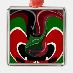 Adorno Metálico Copa de café Bandera de Kenia Hakuna Matata