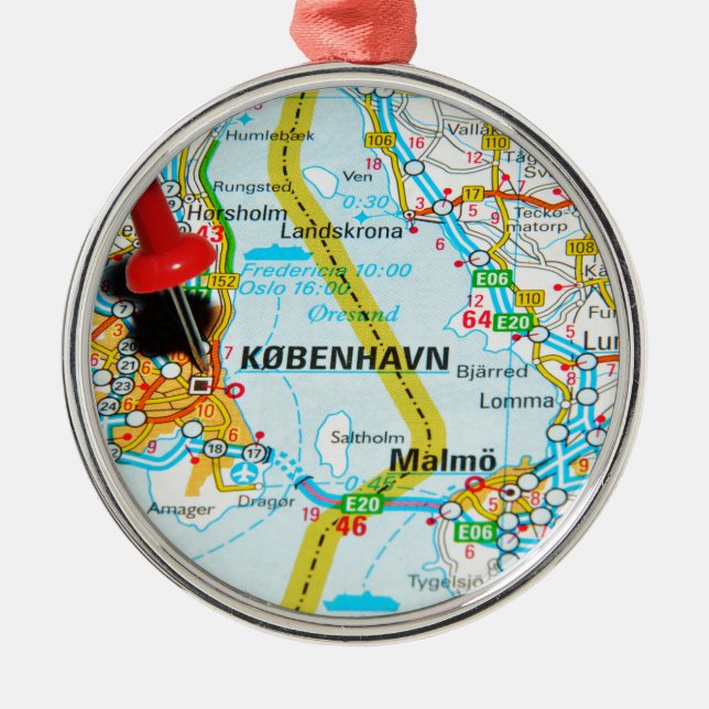 Adorno Metálico Copenhague, København en Dinamarca (Frente)