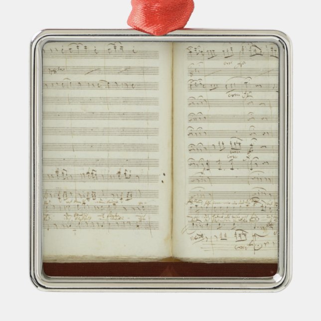 Adorno Metálico Copia manuscrita 'del Flute mágico (Frente)