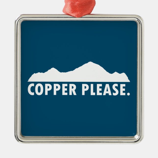 Adorno Metálico Copper por favor (Frente)