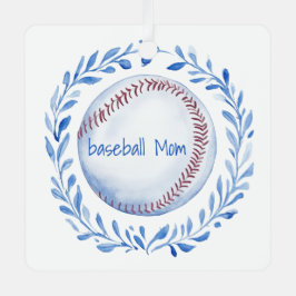 Adorno Metálico Coquette Baseball Mom Floral Chinoiserie Wreath