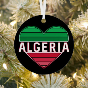 Adorno Metálico Corazón argelino, amo Argelia