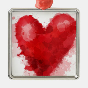 Adorno Metálico Corazón de color rojo gótico chica valentina