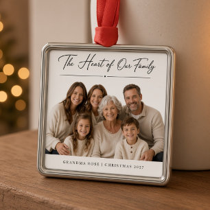 Adorno Metálico Corazón de Nuestra Familia Abuela Personalizada Fa