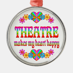Adorno Metálico Corazón del teatro feliz