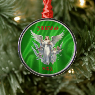 Adorno Metálico Coro de Ángeles de Navidad