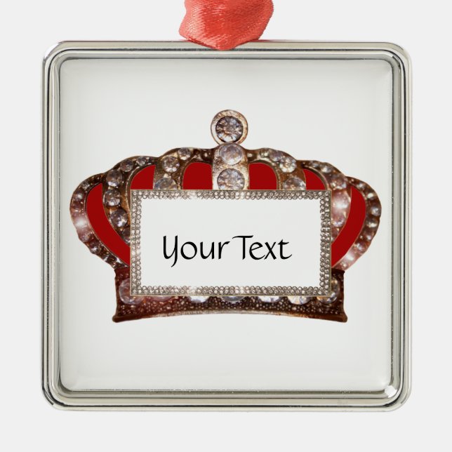 Adorno Metálico Corona real personalizada (Frente)
