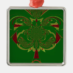 Adorno Metálico Corona verde