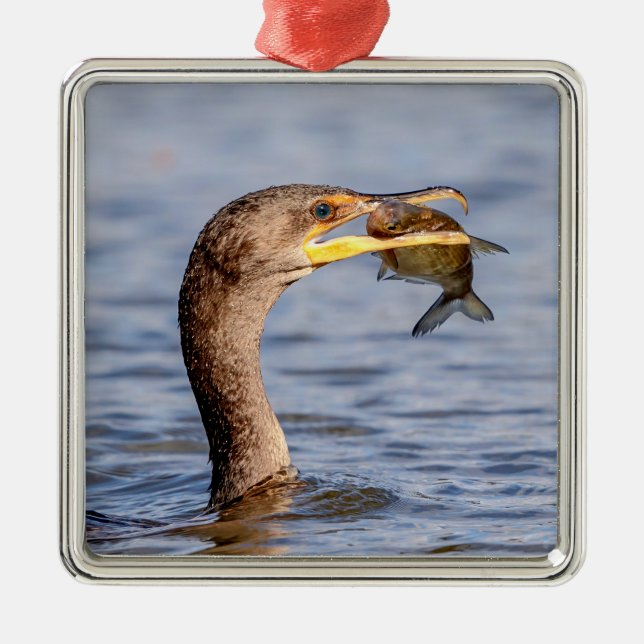 Adorno Metálico Cororante con pescado (Frente)