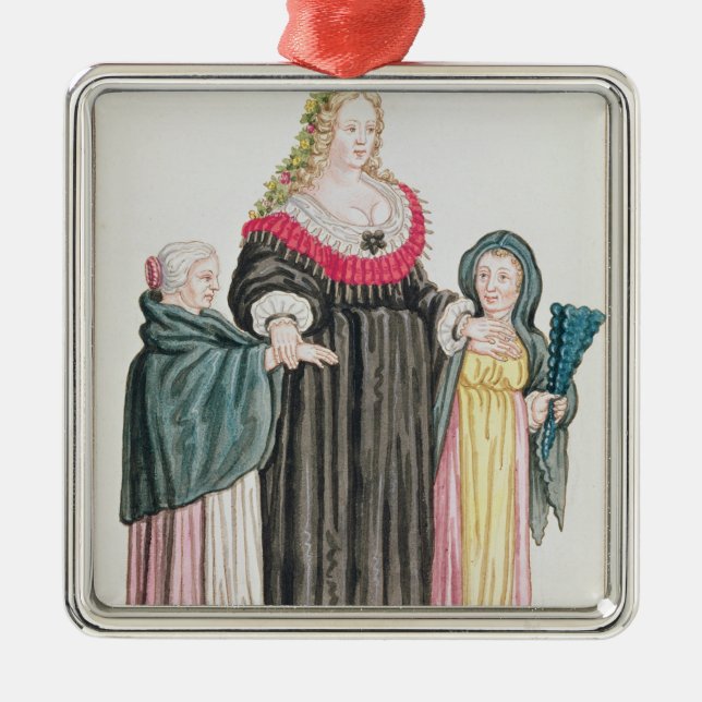 Adorno Metálico Cortesana veneciana (Frente)