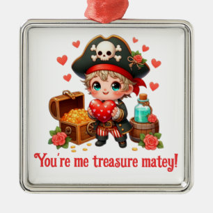 Adorno Metálico Corto El día de San Valentín pirata