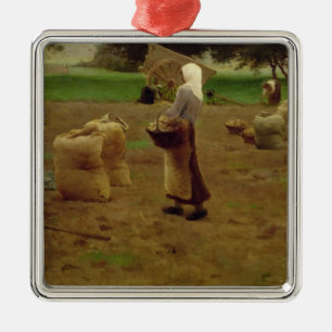 Adorno Metálico Cosecha de las patatas