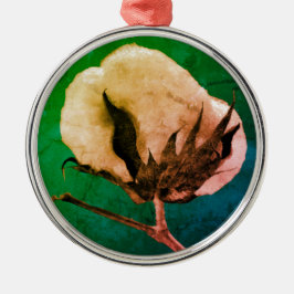 Adorno Metálico Cotton Boll