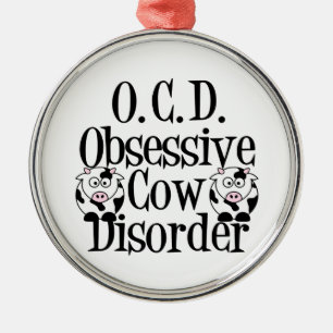 Adorno Metálico Cow divertida