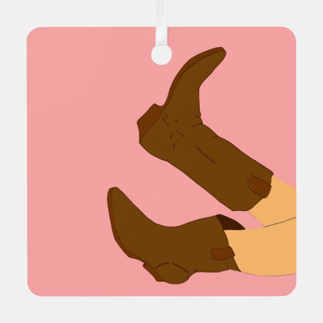 Adorno Metálico Cowboy Boots (Anverso)