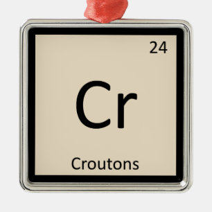 Adorno Metálico Cr - Croutons Chemistry Periodic Table Symbol
