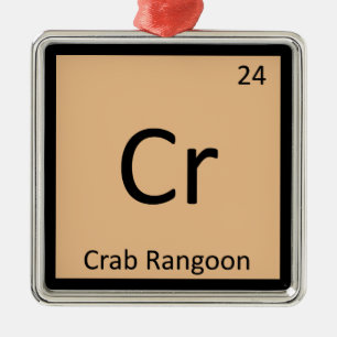 Adorno Metálico Cr - Símbolo de química del aperitivo Crab Rango