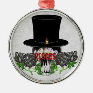 Adorno Metálico Cráneo Pisces