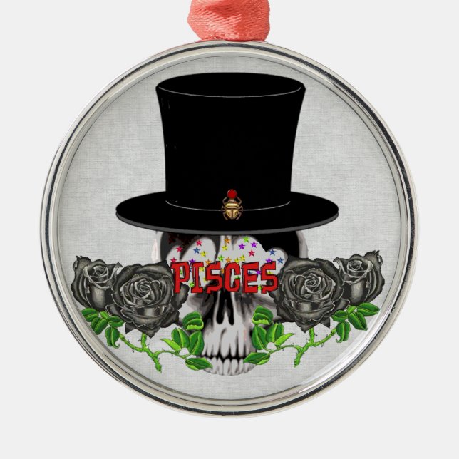 Adorno Metálico Cráneo Pisces (Frente)