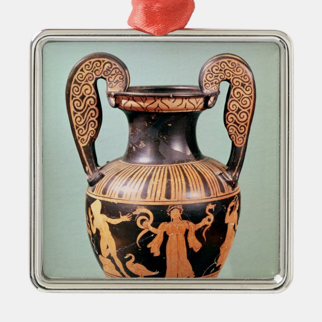 Adorno Metálico Cráter voluto de figura roja (Frente)