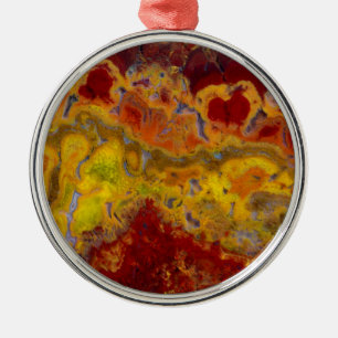 Adorno Metálico Crayola Jasper rojo y amarillo