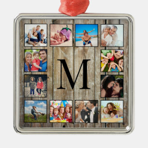 Adorno Metálico Crea tu Collage de fotos Personalizado Rustic Farm