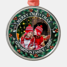 Adorno Metálico Crea tu propia foto familiar con Navidades persona