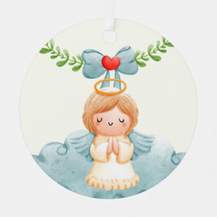 Adorno Metálico Crea tu propio ángel de Navidades de oración lindo