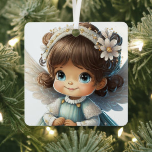 Adorno Metálico Crea tu propio Angel de Navidades Ojos