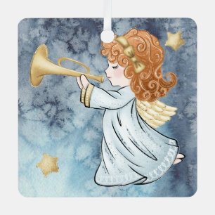 Adorno Metálico Crea tu propio Angel de Navidades Rojos Trumpeante