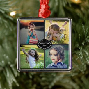 Adorno Metálico Crea tu propio collage de fotos de familia con mon