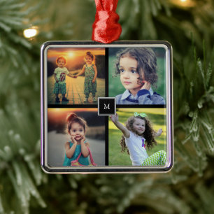 Adorno Metálico Crea tu propio collage de fotos familiares monogra