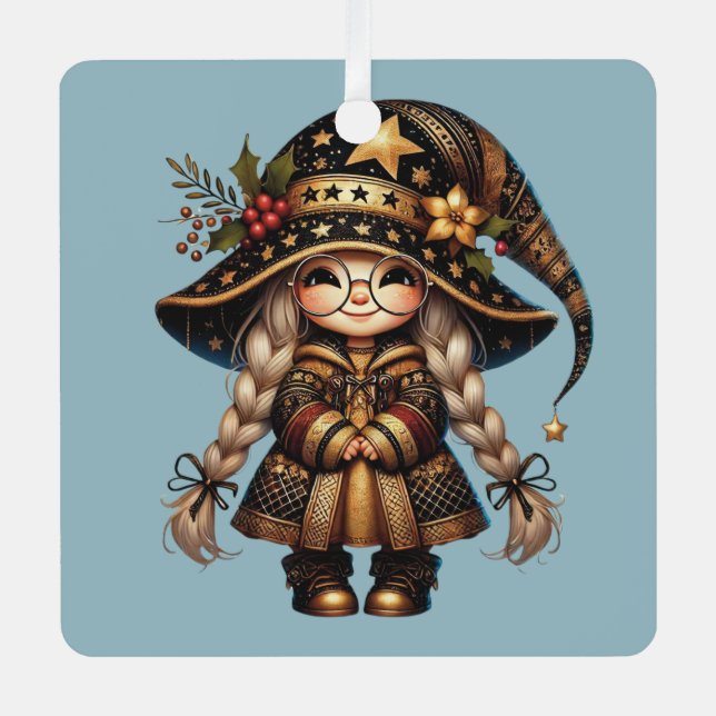 Adorno Metálico Crea tu propio Gnome de Navidades mágicos (Anverso)