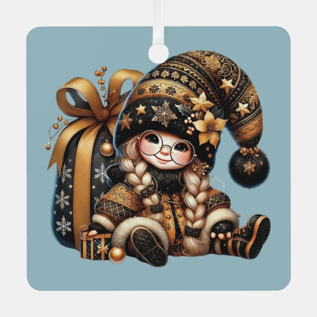 Adorno Metálico Crea tu propio Navidad mágico Gnome Dack (Anverso)