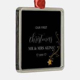 Adorno Metálico Crea tu propio nuestro primer Navidad casados