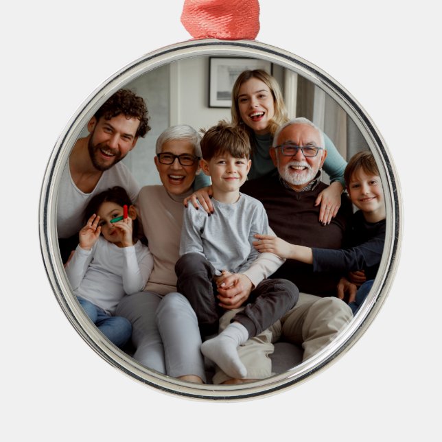 Adorno Metálico Crea tus propias fotos de dos caras (Frente)