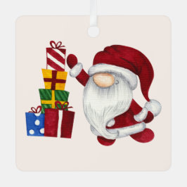 Adorno Metálico Crea tus propios regalos de Navidad Gnomo