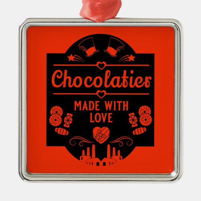 Adorno Metálico Creador de chocolate (Frente)