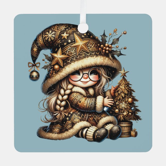 Adorno Metálico Crear su propio árbol de genoma de Navidades mágic (Anverso)