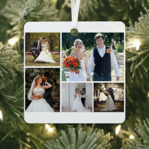 Adorno Metálico Crear su propio Collage de 5 Bodas de fotos