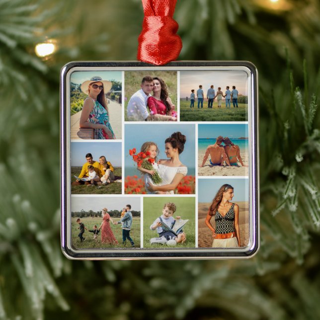 Adorno Metálico Crear su propio Collage de fotos 9 (Árbol)