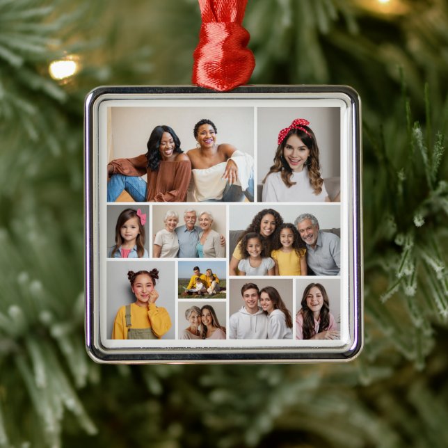 Adorno Metálico Crear su propio Collage de fotos de 10 (Árbol)